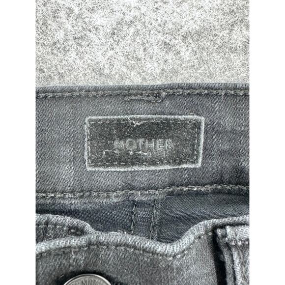 MOTHER Jeans Hustler Ankle Fray Black Not Guilty size 25 - Picture 3 of 6